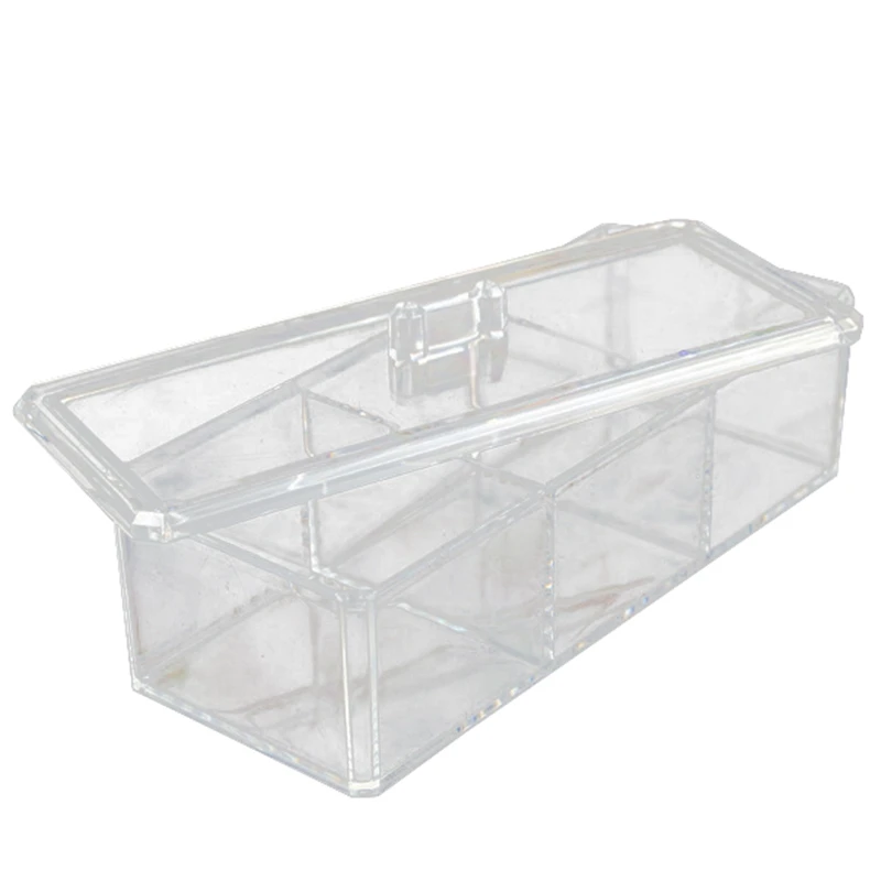 

2 Layer Cuboids Transparent Multifunction Storage Box Detachable Combination Make Up Organiser Box
