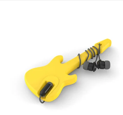 

Electrock Cord Warp Silicone Rubber Guitar Shape Headset Headphone Earphone Cable Storage Cable Manager Management