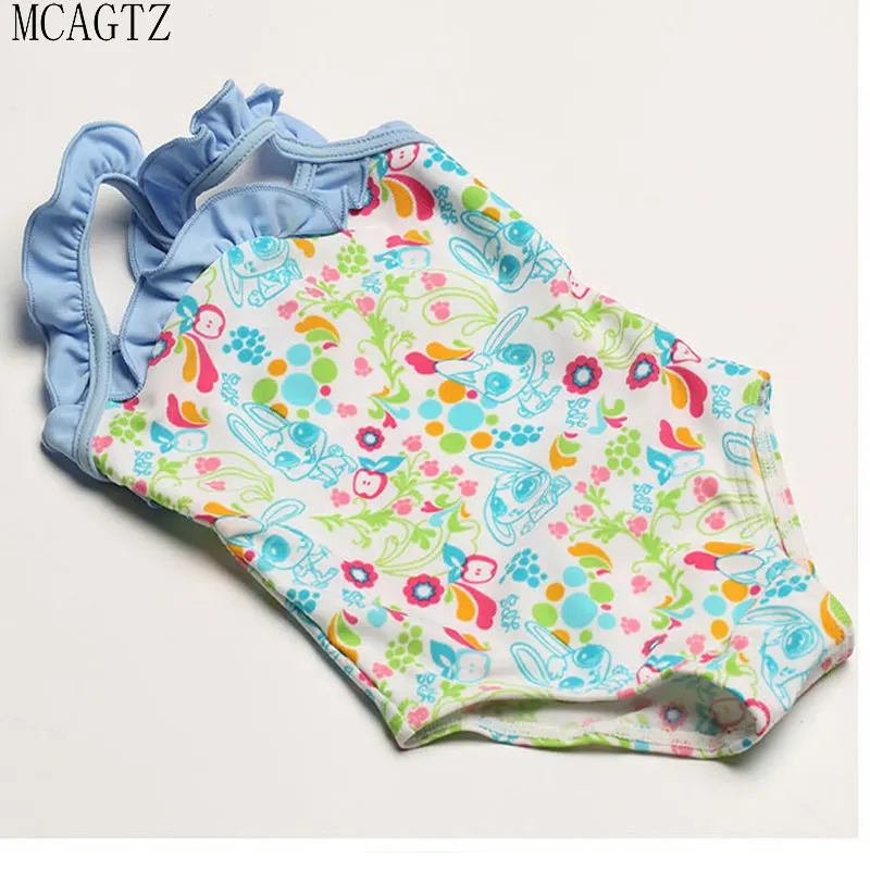 Детский купальник на бретельках для девочек 0-2 лет, милый купальный костюм в горошек с цветочным рисунком для младенцев