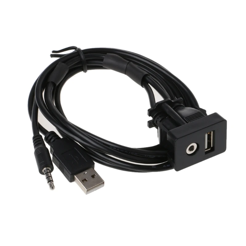 1 м автомобильный удлинитель с USB портом 3 5 мм AUX USB|Кабели адаптеры и разъемы| |