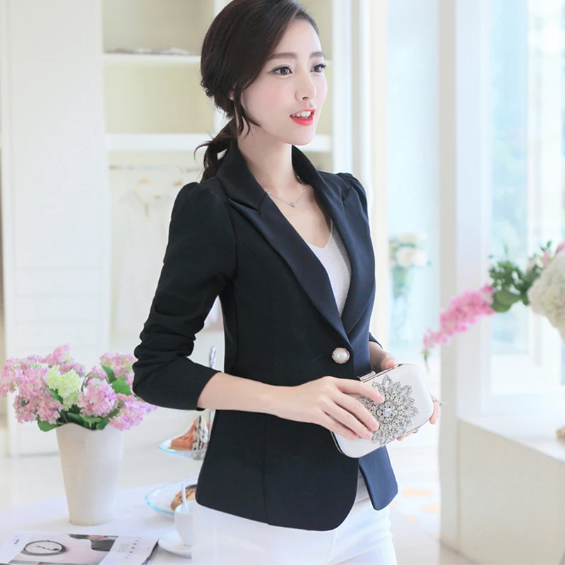Ladies Blazer Long Sleeve Blazer Feminino Women Suit Jacket Female Slim Candy Color Blazers Mujer Plus Size Coat Women Clothes