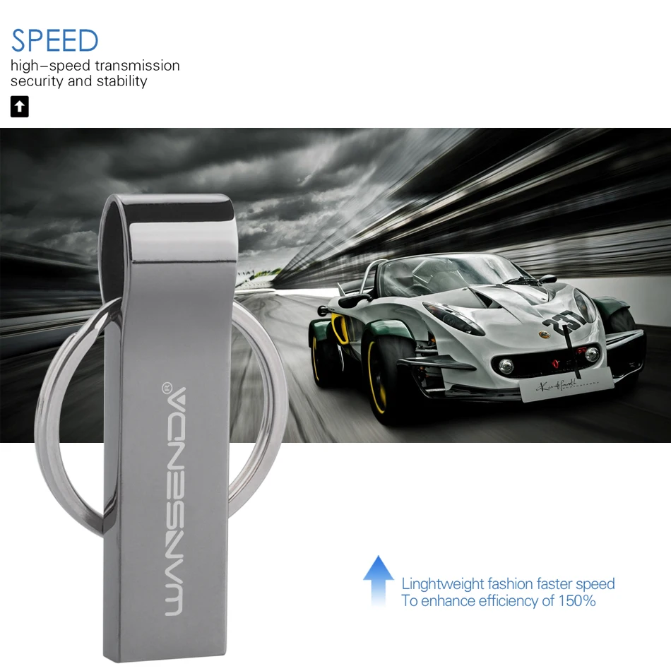 WANSENDA брелок USB флеш накопитель водонепроницаемый 4 ГБ 8 16 32 64 Флешка 2 0 карта памяти