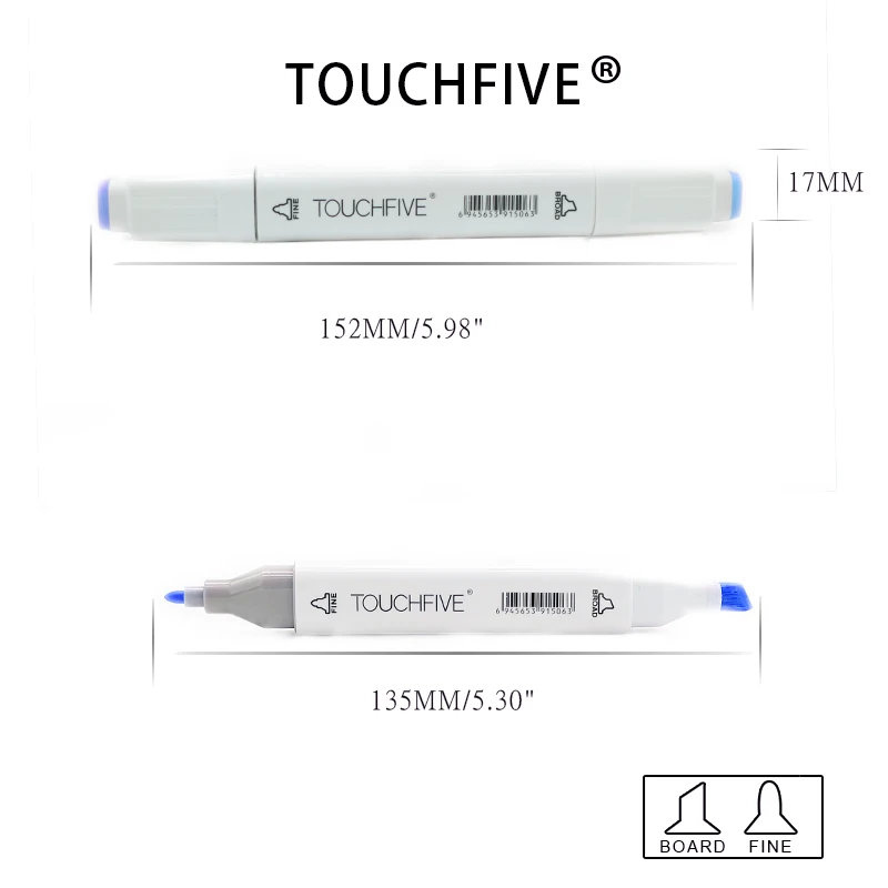 TOUCHFIVE многоцветная ручка маркер с двойной головкой для рисования манги и