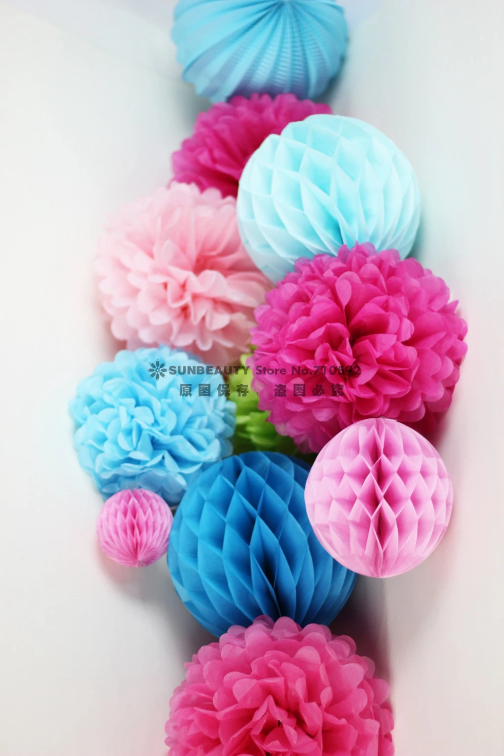 Pink Blue 11pc Paper Decoration Set Paper Crafts Pleated Lantern Honeycombs Pom Pom Wedding Birthday Party Nursery Decor Paper Decoration Ball Paper Pakagingdecorative Paper Napkins Wholesale Aliexpress