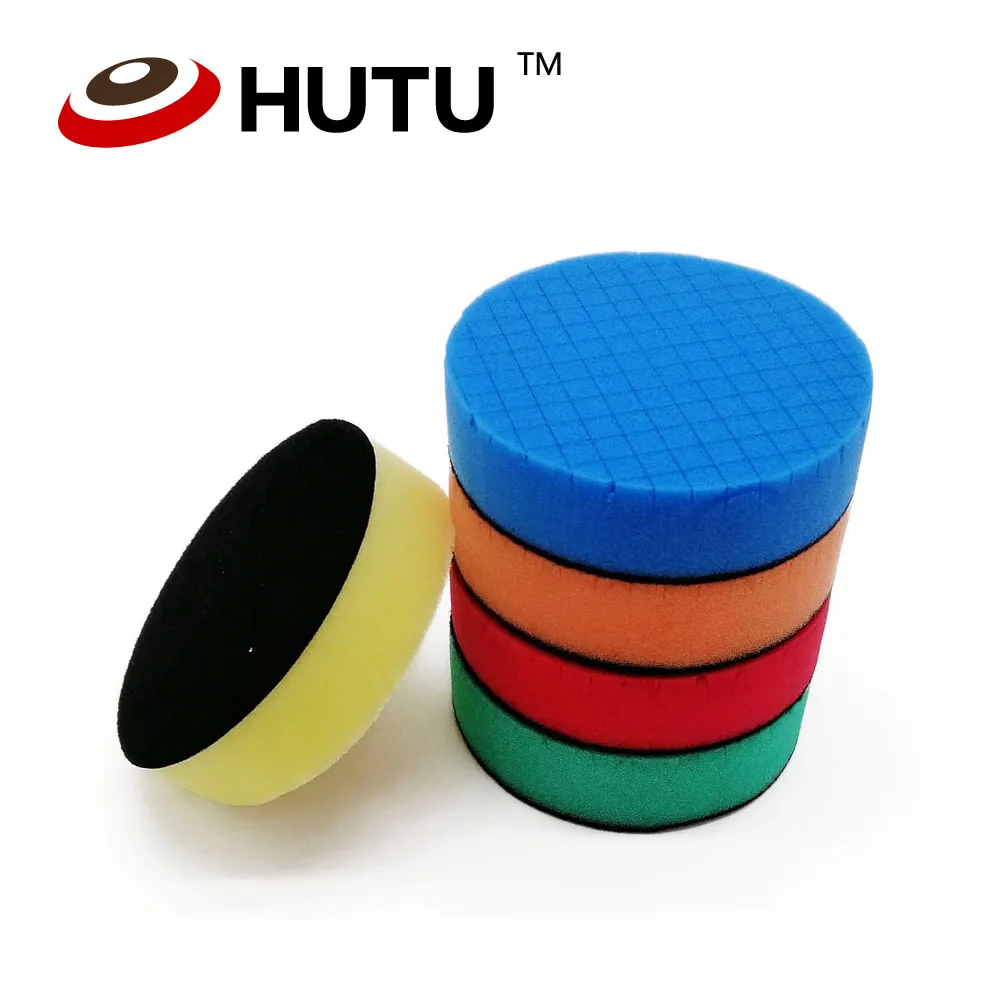 

Foam Polishing Pad Set 4Inch 100mm Square Pattern Compound Buffing Pads kit For Car Polisher Professional