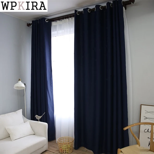 90 Dark Blue Window Blackout Curtains For Bedroom Solid Green Color 90 Dark Blue Window Blackout Curtains For Bedroom Solid Green Color Curtain Living Room