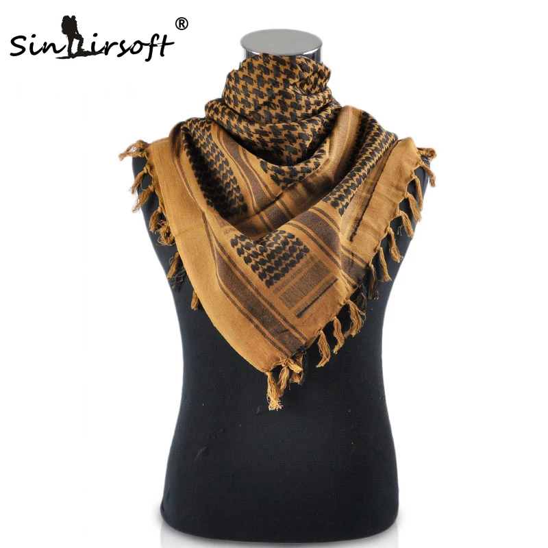 

SINAIRSOFT Airsoft Military Hunting Shemagh Thicken Muslim Hijab Multifunction Tactical Scarf Shawl Arabic Keffiyeh Scarves
