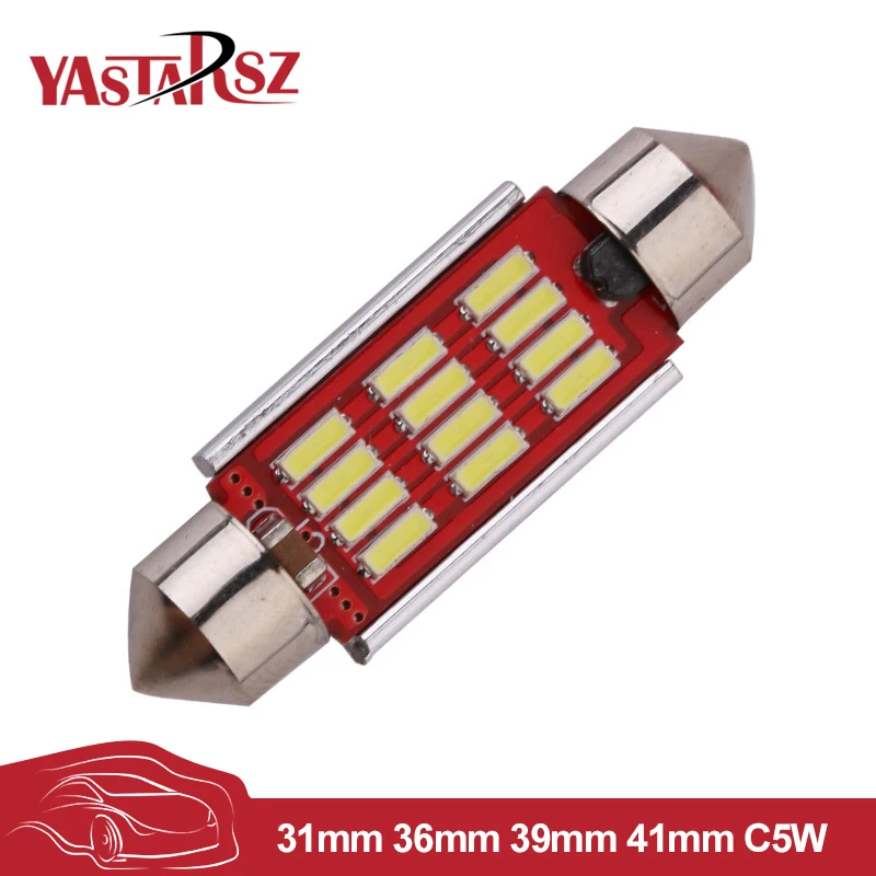 

31mm 36mm 39mm 41mm C5W C10W CANBUS NO Error Auto Festoon Light 12 SMD 4014 LED Car Interior Dome Lamp Reading Bulb White DC 12V