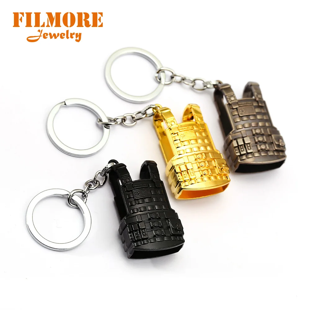 

Amored Vest Keychain Playerunknown's Battlegrounds PUBG Body Armor Keychian Key Holder For Men Gift Chaveiro Porte Clef Jewelry