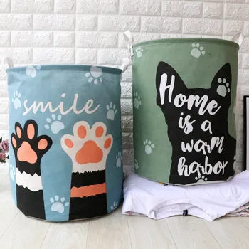 

Storage bucket folding laundry basket tarpaulin sheets dirty clothes storage basket L0508