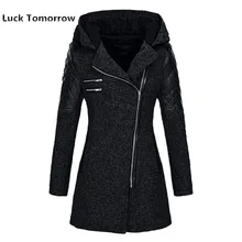 Лидер продаж, модный дизайн, высокое качество, женская теплая тонкая куртка, толстая парка, пальто, зимняя верхняя одежда, пальто на молнии с капюшоном, Новинка