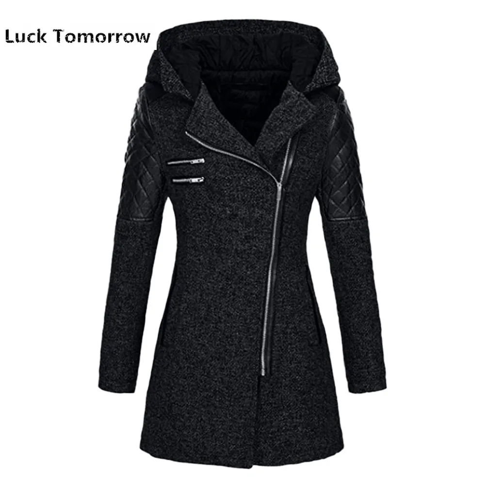 

Hot Sale Fashion Design High Quality Women Warm Slim Jacket Thick Parka Overcoat Winter Outwear Hooded Zipper Coat New