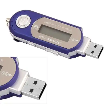 

New Portable MP3 Blue 8GB LCD Mini MP3 WMA Player FM Radio USB Flash Drive