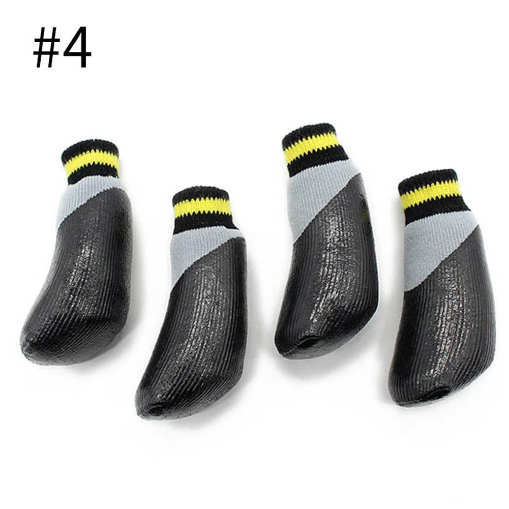 4 шт. обувь для домашних собак ботинки водонепроницаемые носки для щенков Нескользящие уличные ноги покрытие LXY9 FE21 - Цвет: 4