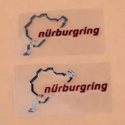 Beler 2 шт. полированный хром Nurburgring двигатель спортивный автомобиль эмблема стикеры Наклейка Логотип интимные аксессуары