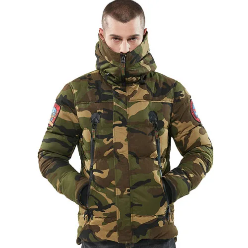 Hot Sale Winter Jacket Men Thicken Cotton Camouflage Parka Hiphop Chaquetas Hombre Mens Casual Streetwear Outerwear Hooded Coats fur parka Parkas