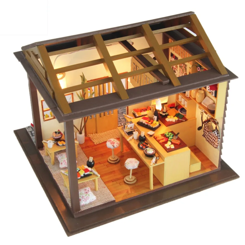 

DIY Cabin Doll House Japan Sushi Restaurant without Dust Cover