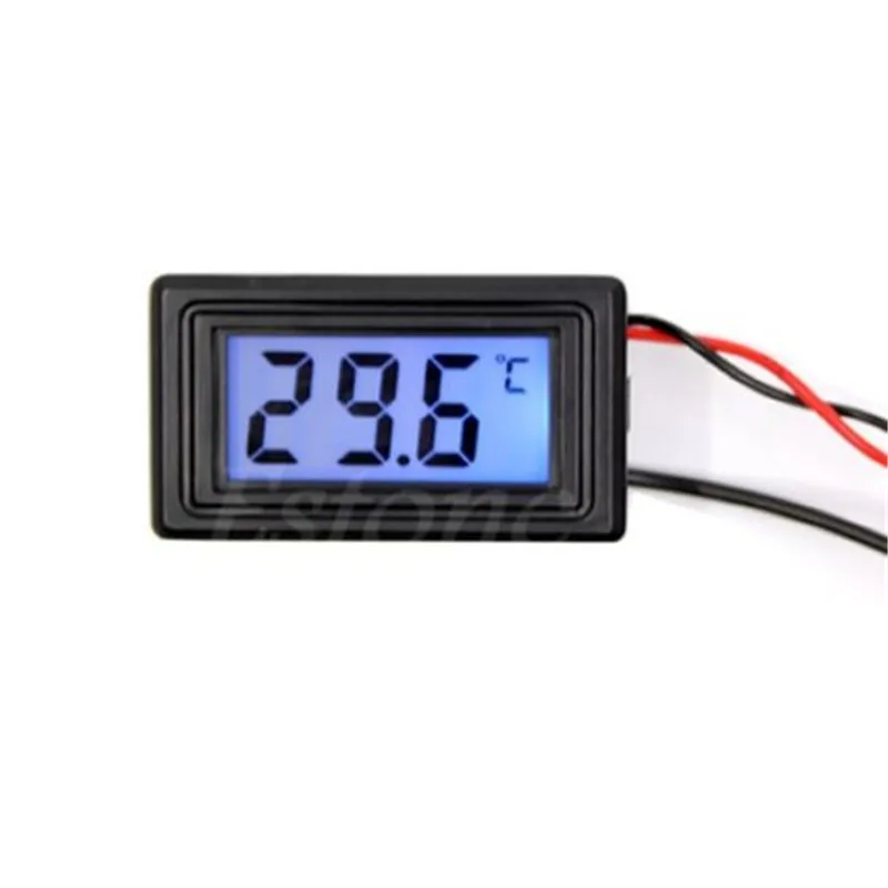12V Red Fahrenheit Digital Temperature Meter | -76F~999F LED Display