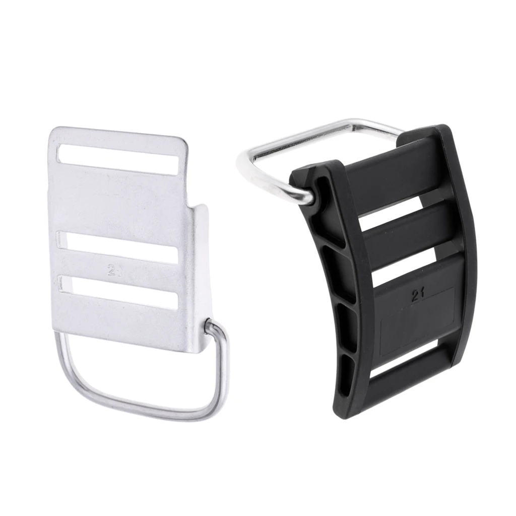 Perfeclan 2Pcs Performance Underwater Scuba Diving Diver Tank Strap Cam Buckle Universal Fits 2 Inch Wide Band Belt 