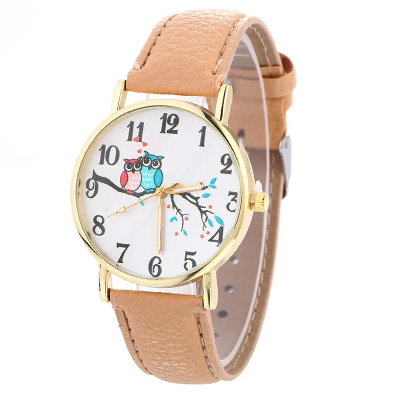 Fashion watch women casual watches Cute Owl Pattern leather watch strap alloy Quartz Analog Wrist Watch clock Reloj mujer M21 (9)