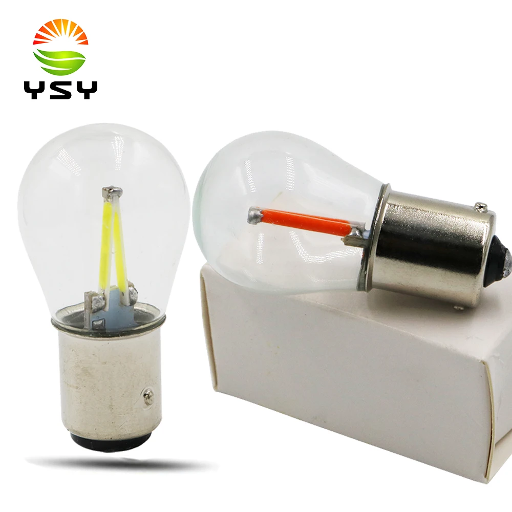 YSY100X P21W светодиодный 1156 BA15S 1157 BAY15D COB Чип накаливания 12/24 В S25 автомобильные ные