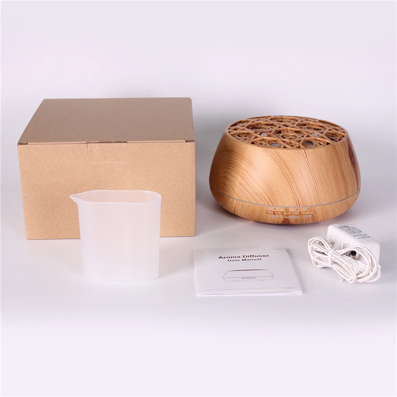 

B-Aromatherapy oil diffuser automatically turns off without water, 7 color changing LED lights at home ultrasonic humidifier.H.