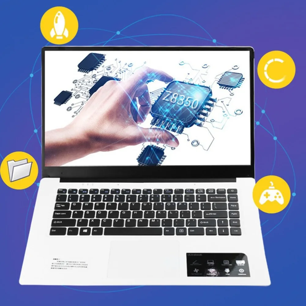 Ultra-thin Laptop PC 14.1-inch Netbook 1366*768P Display pixel 2GB+32GB for Windows10