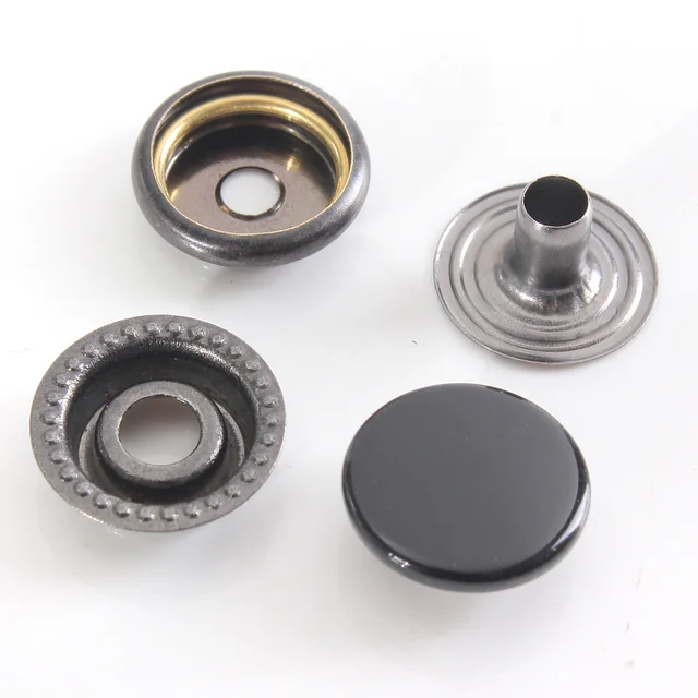 15PCS Brass Snap Fastener Press Stud Coat button Metal Snap Button Diy