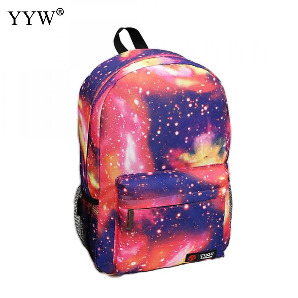 Korean Style Canvas Printed Backpack Wholesale Starry Sky Pattern