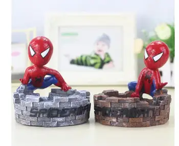 

Spider man household daily living room lovely personality trend creative ashtray exquisite birthday gift resin crafts sculpture