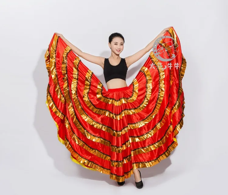 FamencoSkirt 20197 новая Цыганская юбка/юбка для танца живота/летящая юбка/Фламенко/танец живота - Цвет: 1