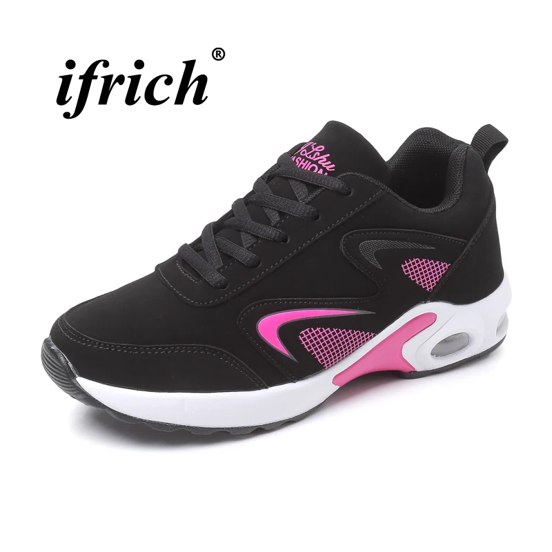 

Women Running Shoes Air Black Sports Shoes for Female Autumn Winter Woman Training Shoes Rubber Bottom PU Sneakers Running