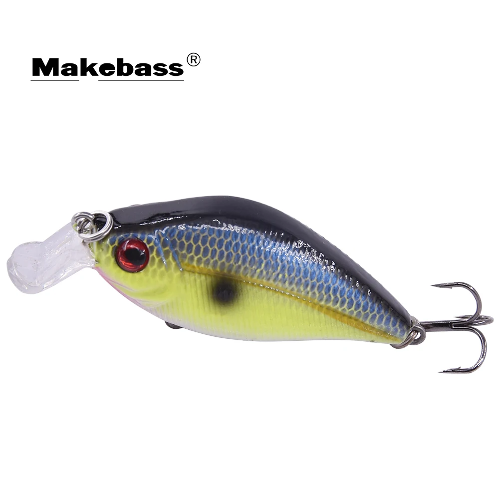 Makebass Crankbait рыболовные приманки бас искусственный воблер, твердая приманка дайвинг с неглубоким погружением рыболовные снасти форель Окунь и т. д. 2 дюйма/0,3 унций