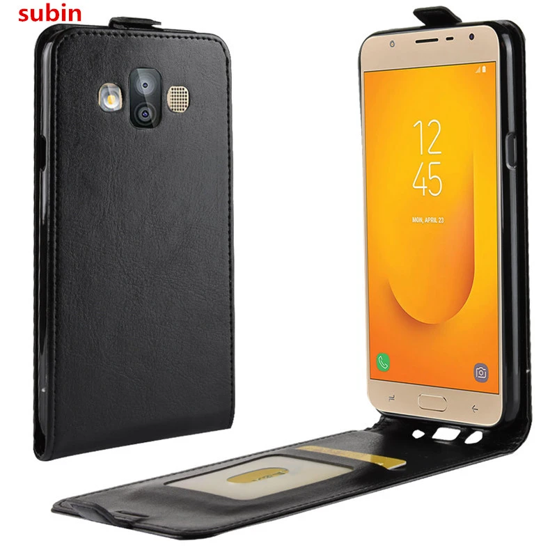 Para Samsung Galaxy J7 Duo cubierta Original Funda de cuero protectora Funda para Samsung J7 Duo 2018 J720F Flip los casos|Fundas tapa| - AliExpress