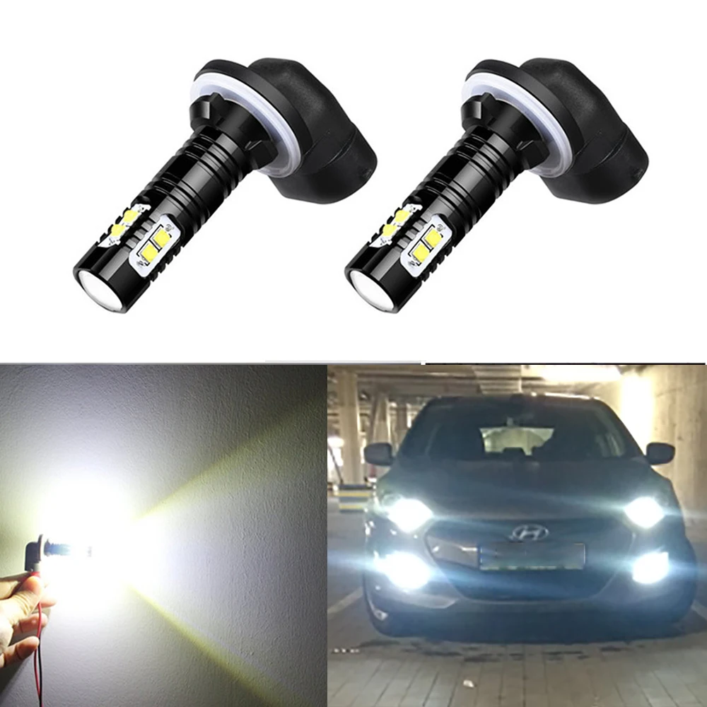 Светодиодный противотуманный светильник H8 H11 H3 H10 H27 880 881 для Hyundai Tucson Solaris i30 i10 Creta