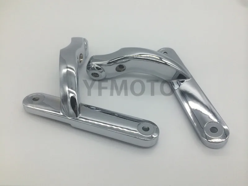 

Silver Motorcycle Auxiliary Lighting Brackets Kit For Harley FLHX FLHXS 2014 2015