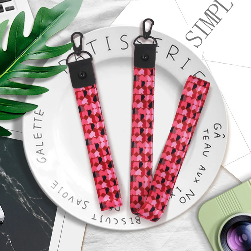 Розовая в виде сердца печатный ремешок держатель для Xiaomi mi 8 mi 9 для iPhone XS MAX 8 PLUS спортивный Зажим для телефона ремешки шеи