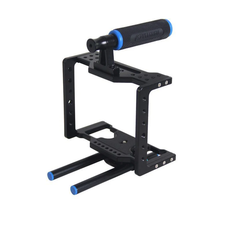 

Aluminum Alloy Handheld DSLR Camerea Cage Rig Photographic Camera Low Shot Equipment Top Hand Grip for BMCC Camera Cage