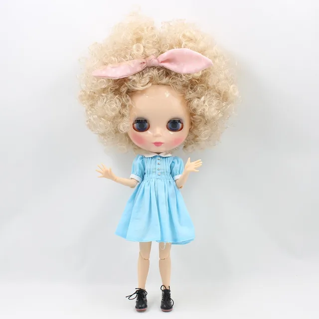 ICY DBS Blyth doll middie doll 1/6 bjd 1/8 bjd sister family curly hair afro hair 30cm 20cm girl gift toy 4