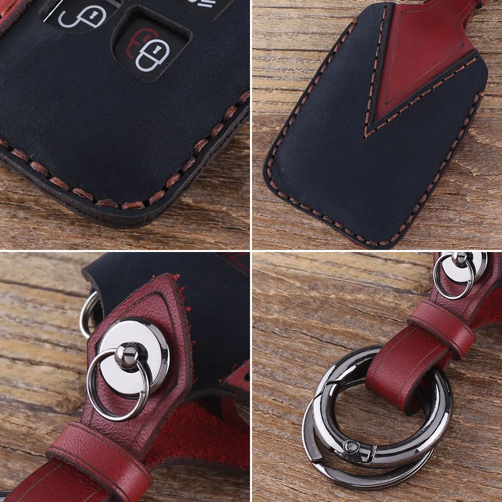 Защитный чехол DANDKEY для ключей из натуральной кожи Land Rover Range Evoque Discovery 4 Fob 5