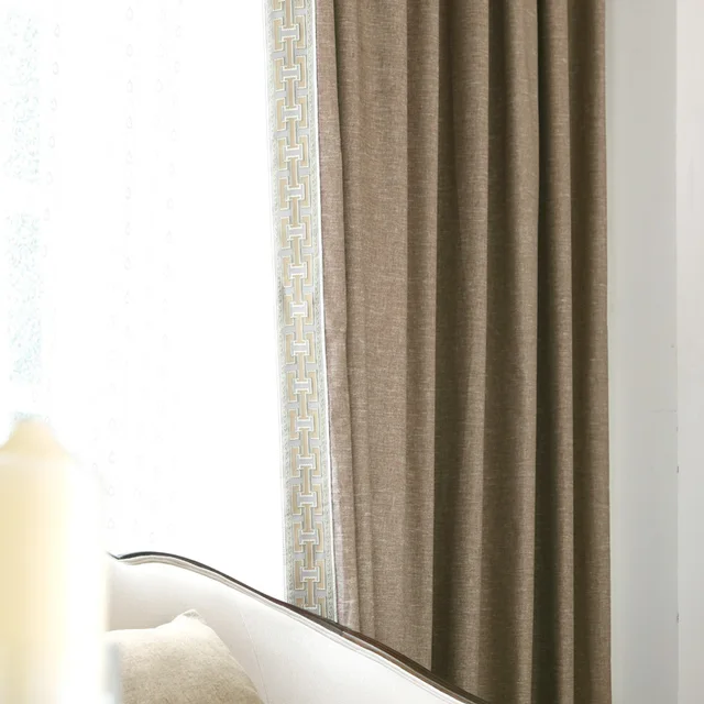 99% Block Out Sunlight UV Curtains For Bedroom Lace Curtians Fabric
