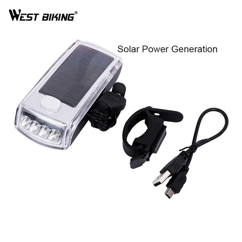 Flash Deal WEST BIKING Cycling Light LED Speaker Solar Powered Lamp USB Rechargeable Bicycle Front Head Flashlight Bell Riding Bike Lights 2 Flash Deal WEST BIKING Cycling Light LED Speaker Solar Powered Lamp USB Rechargeable Bicycle Front Head Flashlight Bell Riding Bike Lights 2