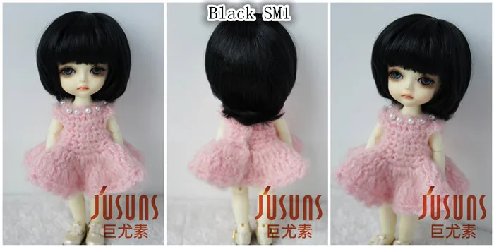 JD019 1/12 1/8 Популярные Короткие парики для мальчиков BJD куклы Размер 4-5 дюймов 5-6 дюймов Высокое качество синтетические мохеровые волосы