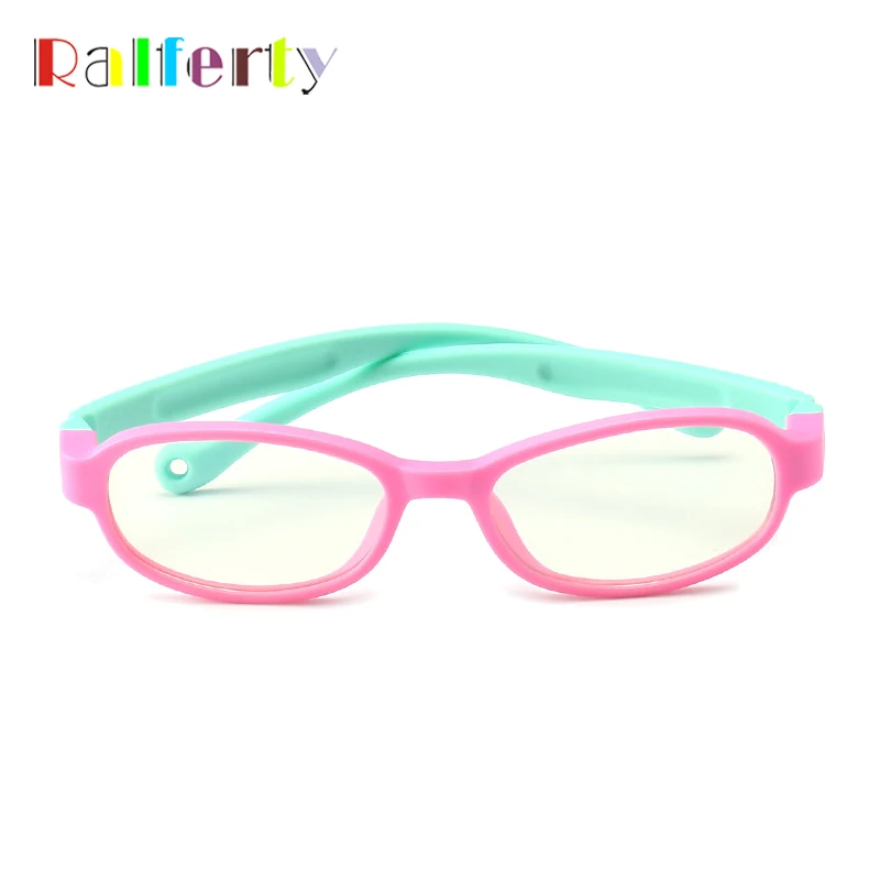 Ralferty гибкие Детские анти-синие блокирующие очки компьютерные очки Детские Силиконовые оправы для очков оптические очки оправа K006