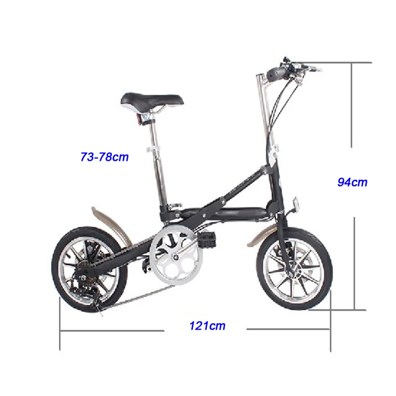 Clearance 14-inch folding bicycle aluminum alloy 7-speed lightweight bike Can be pushed away after folding aluminum bicycle 0 Clearance 14-inch folding bicycle aluminum alloy 7-speed lightweight bike Can be pushed away after folding aluminum bicycle 0