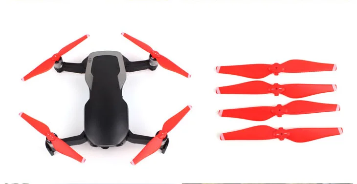 5332S пропеллеры красочные 5332 быстросъемные лопасти для DJI MAVIC AIR Drone Propeller - Цвет: Red 2 pairs