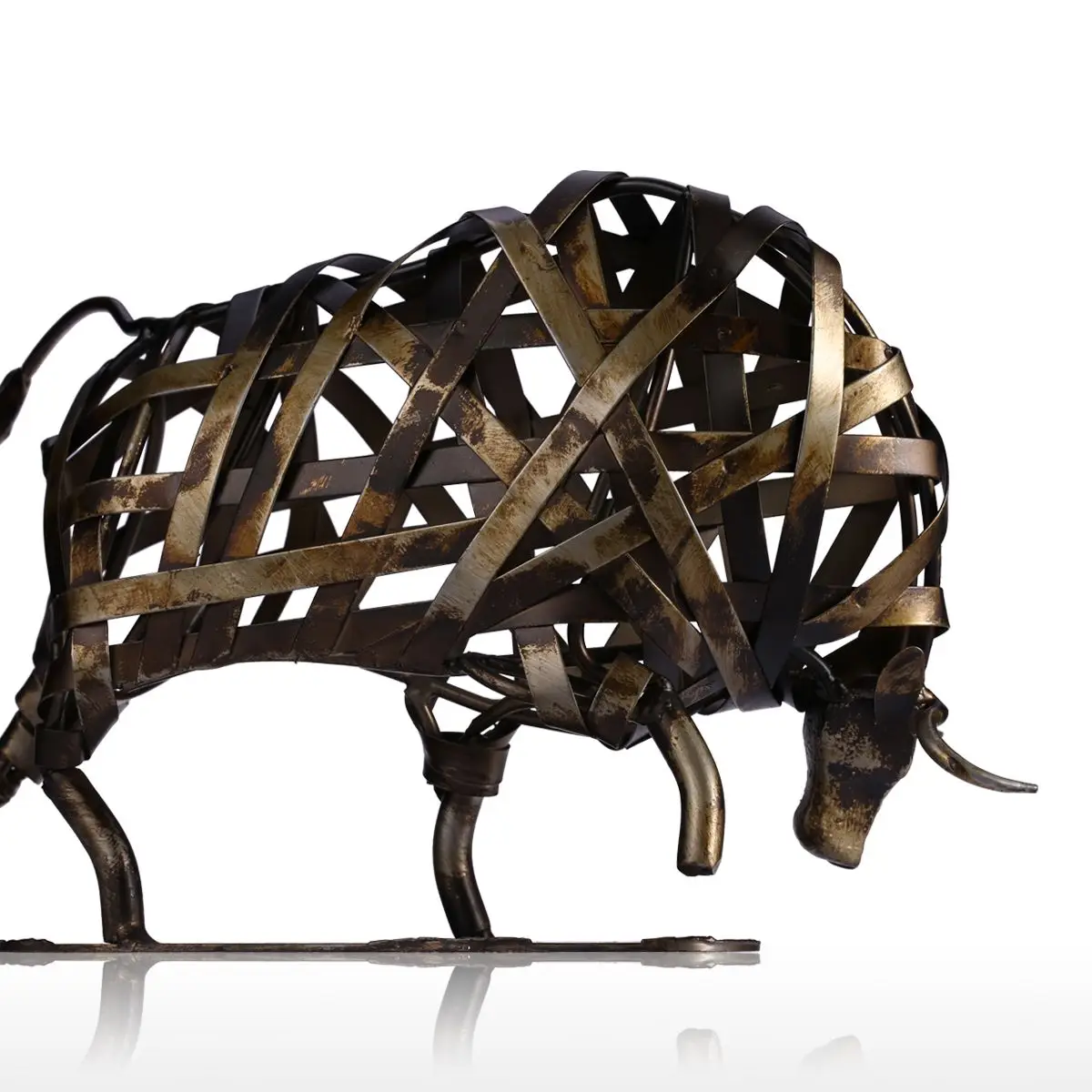 Металлическая скульптура tooarts железная плетеная скот предметы домашнего интерьера ручной работы украшения дома аксессуары подарок