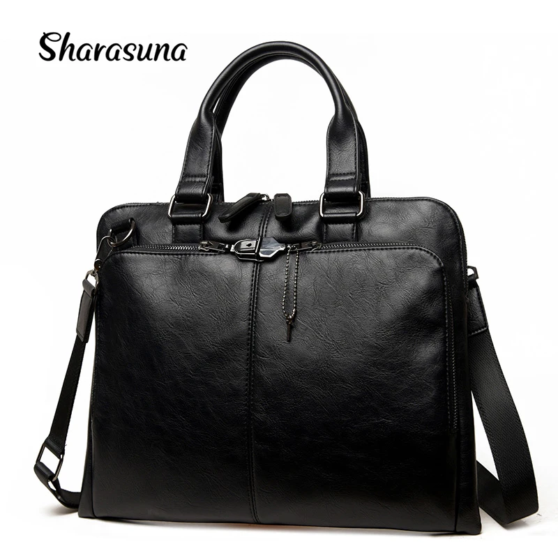 

New Brand men's leather messenger bags vintage crossbody bag men shoulder bag postman briefcase male Handbags