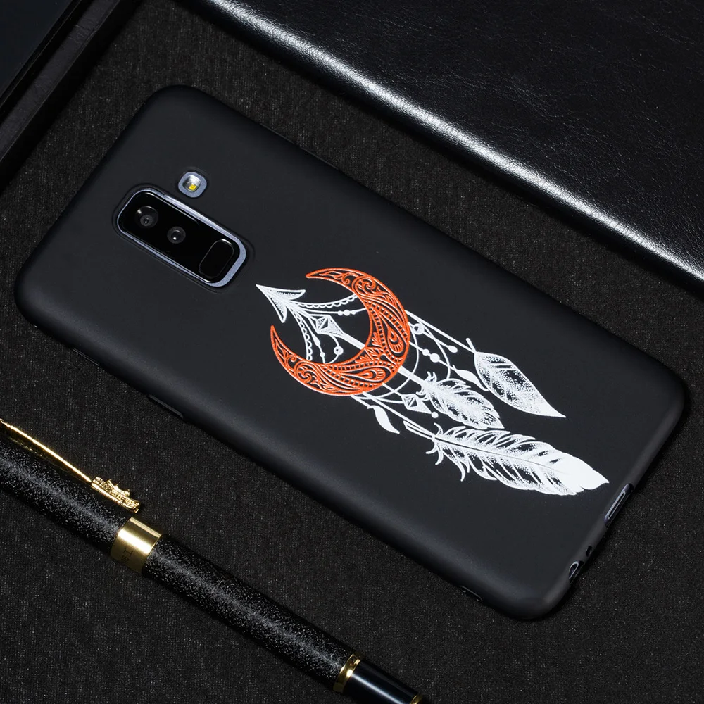 KSAM1181_26_JONSNOW Phone Case for Samsung A7 2018 A6 A8 J4 J6 J415 J610 2018 Matte Painted Patterns Soft Silicone Cover Cases