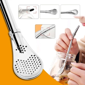 

Drinking Straws Set Of 12 Pieces Stainless Steel Reutilisables With Cleaning Brushes With A Special Straw For Mojito Drink